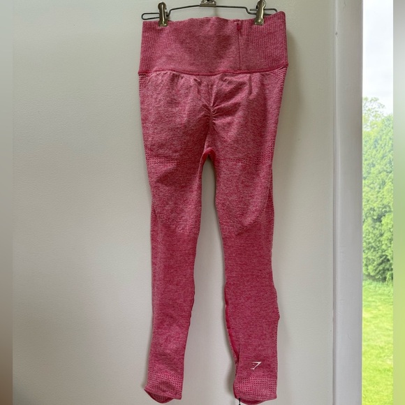 Gymshark Women’s Vital Boost Leggings in Dark Sunset Pink Marl Size Medium NWT - Picture 7 of 8